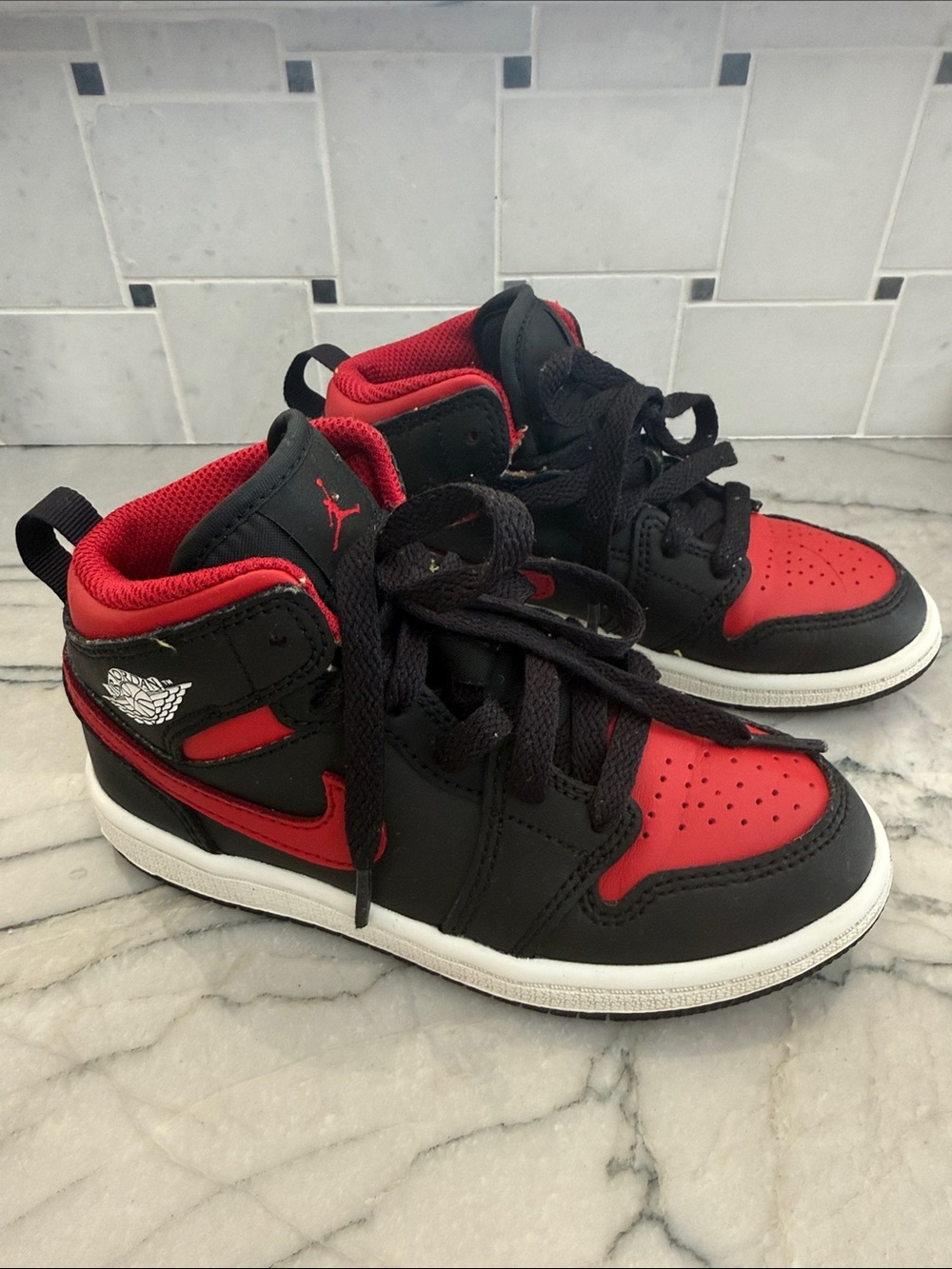 Air Jordan 1 Kids Black and Red size 12c